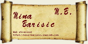Mina Barišić vizit kartica
